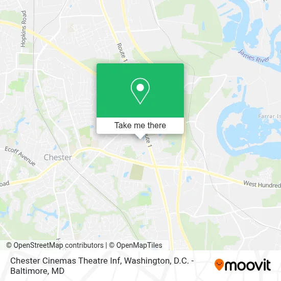 Chester Cinemas Theatre Inf map