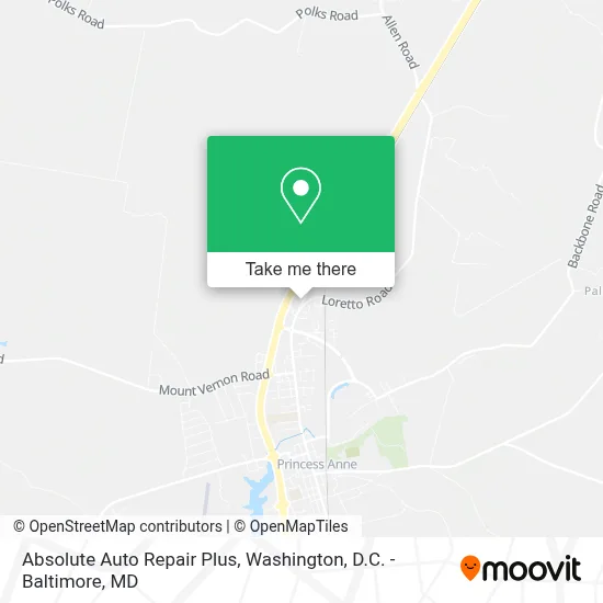 Absolute Auto Repair Plus map