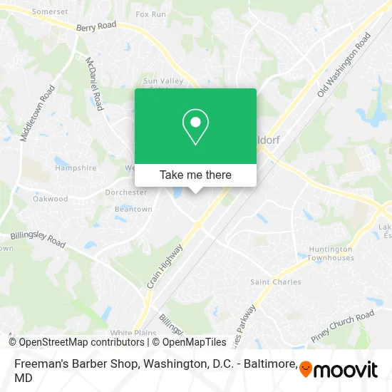 Freeman's Barber Shop map