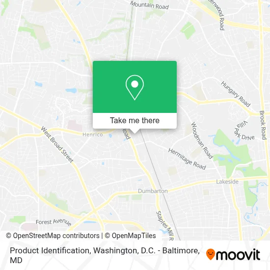 Product Identification map