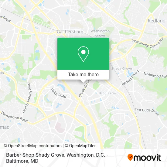Barber Shop Shady Grove map