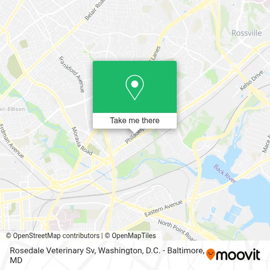 Rosedale Veterinary Sv map
