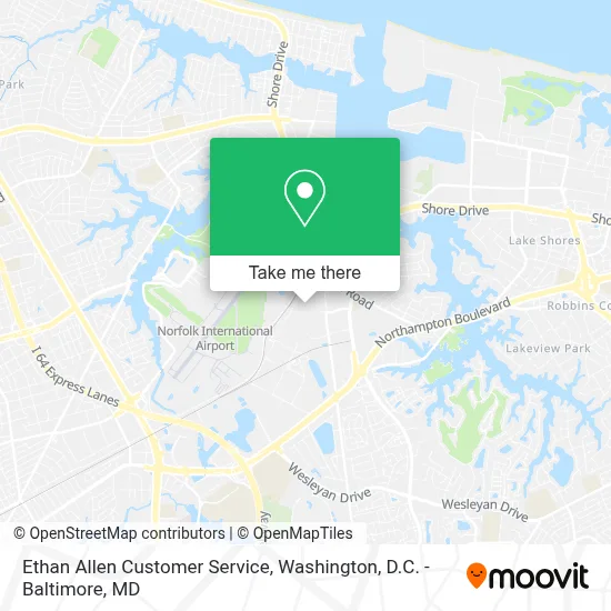 Ethan Allen Customer Service map