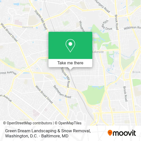Green Dream Landscaping & Snow Removal map