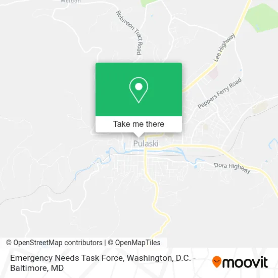Emergency Needs Task Force map