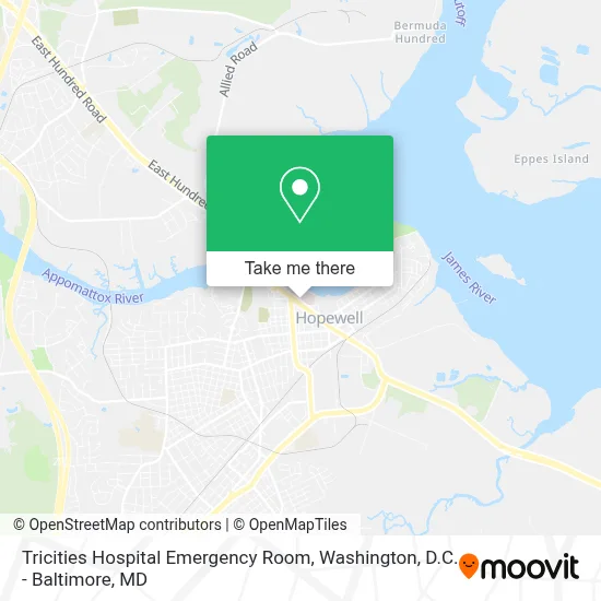 Tricities Hospital Emergency Room map