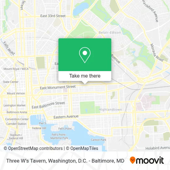Three W's Tavern map