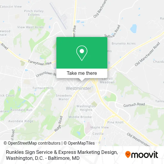 Runkles Sign Service & Express Marketing Design map