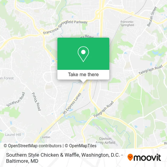Southern Style Chicken & Waffle map