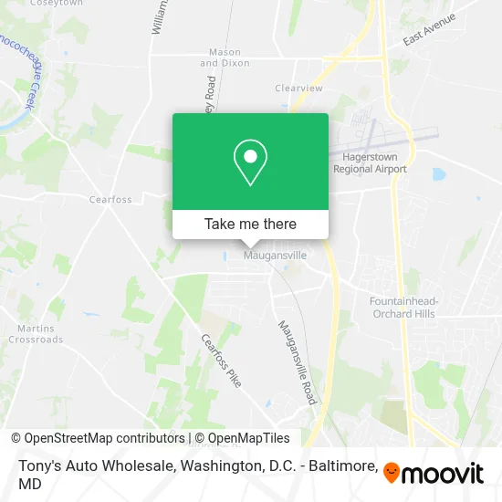 Tony's Auto Wholesale map