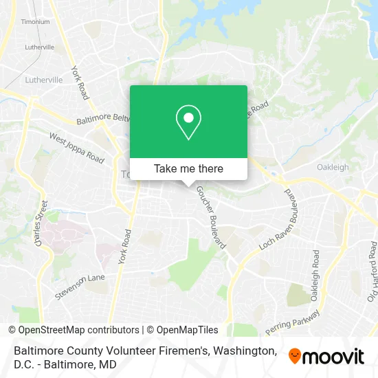 Baltimore County Volunteer Firemen's map