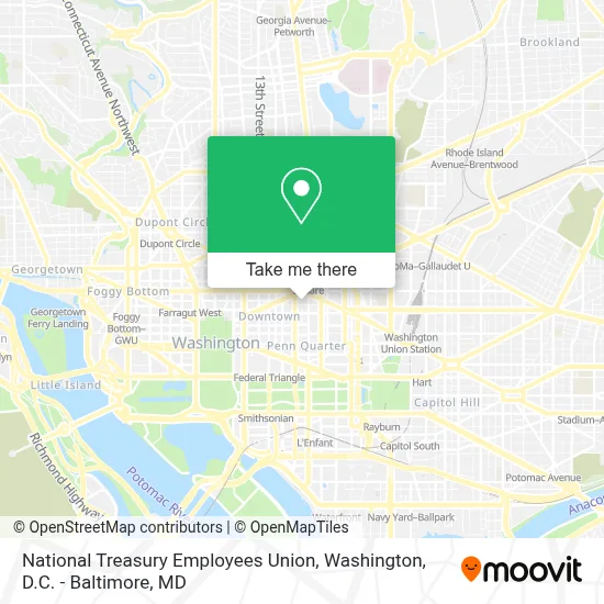 National Treasury Employees Union map