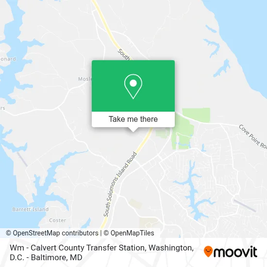 Wm - Calvert County Transfer Station map