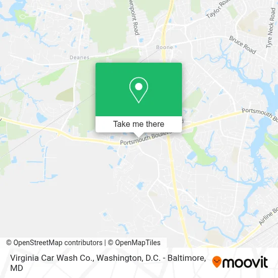 Virginia Car Wash Co. map