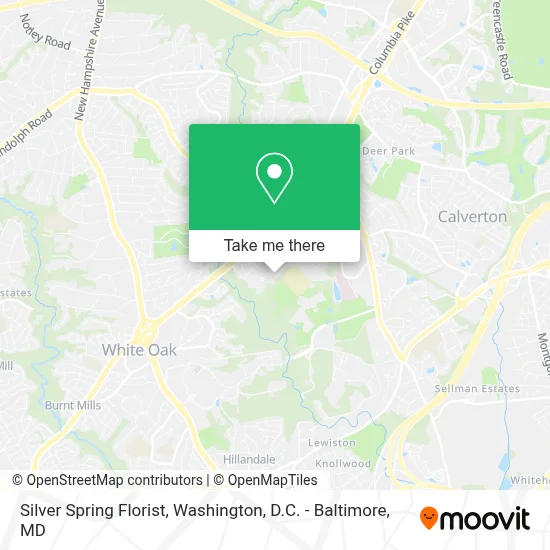 Silver Spring Florist map
