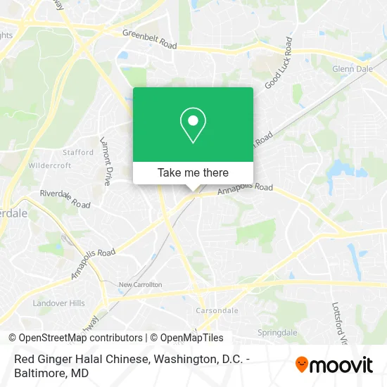 Red Ginger Halal Chinese map
