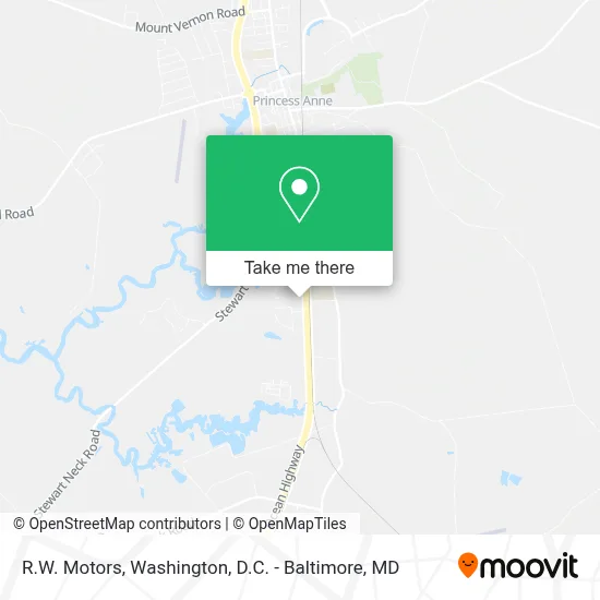 R.W. Motors map
