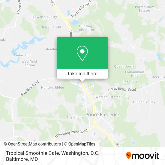 Tropical Smoothie Cafe map