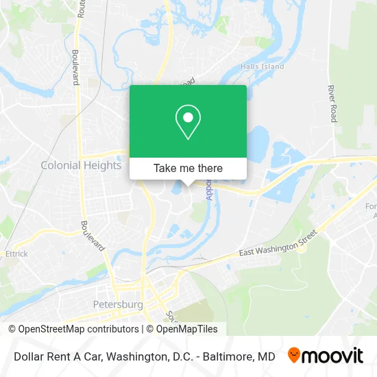 Dollar Rent A Car map