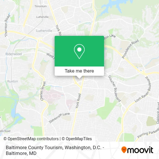 Baltimore County Tourism map