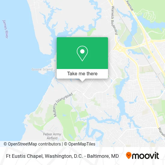 Ft Eustis Chapel map