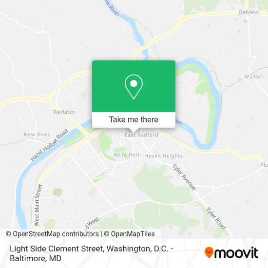 Light Side Clement Street map