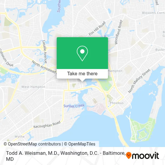 Todd A. Weisman, M.D. map