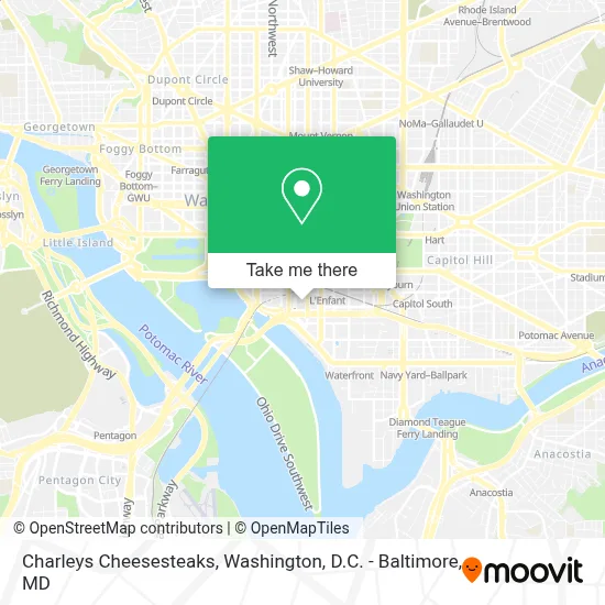 Charleys Cheesesteaks map
