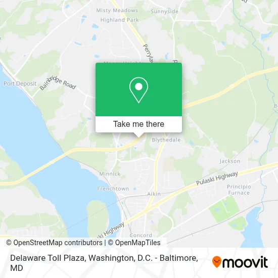 Delaware Toll Plaza map