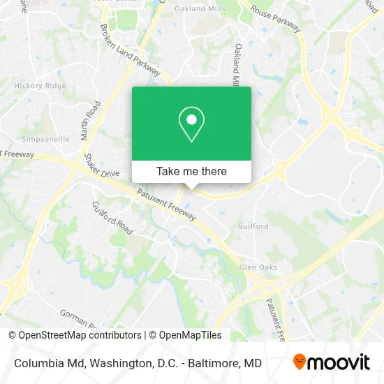 Columbia Md map