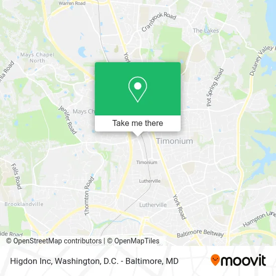 Higdon Inc map