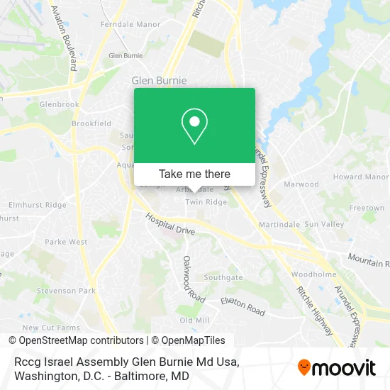 Rccg Israel Assembly Glen Burnie Md Usa map