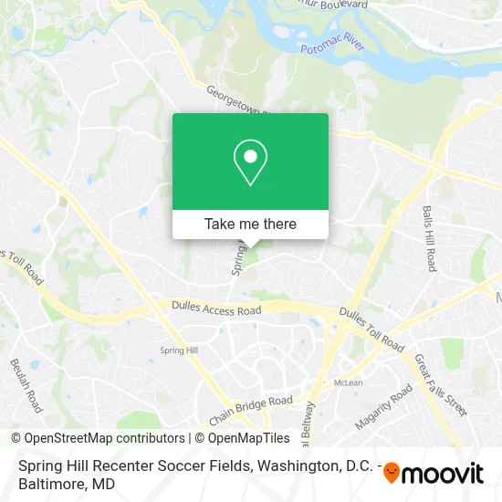 Spring Hill Recenter Soccer Fields map