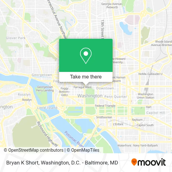 Bryan K Short map