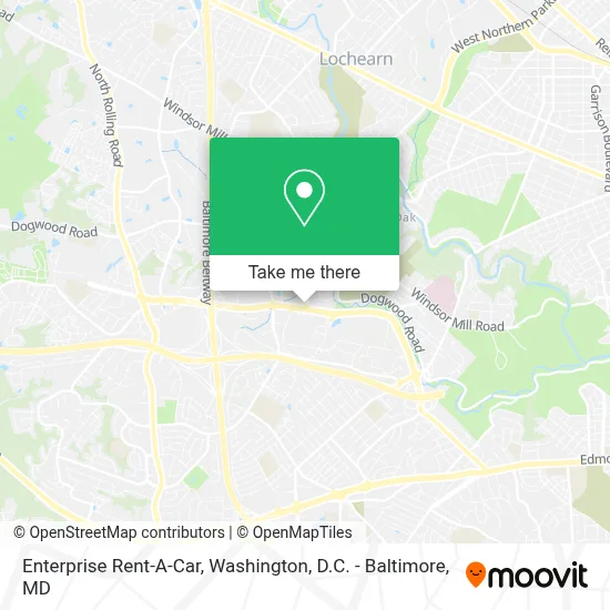 Enterprise Rent-A-Car map
