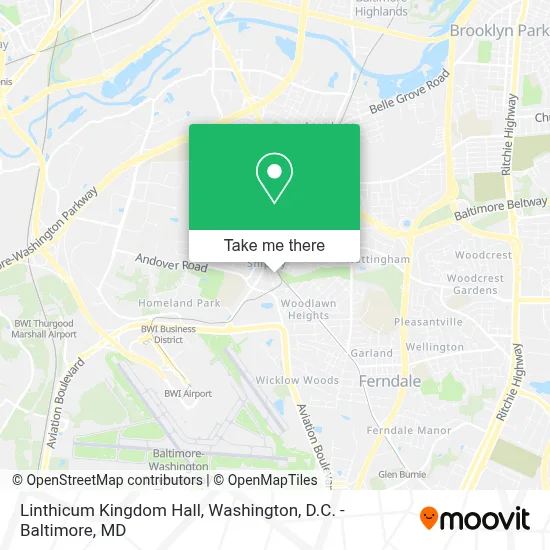 Linthicum Kingdom Hall map