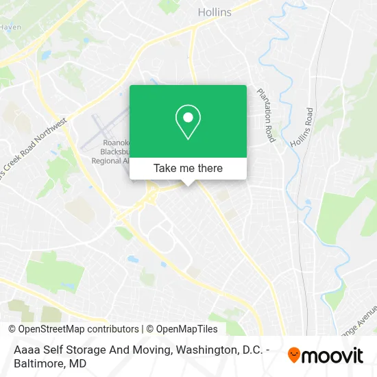 Aaaa Self Storage And Moving map