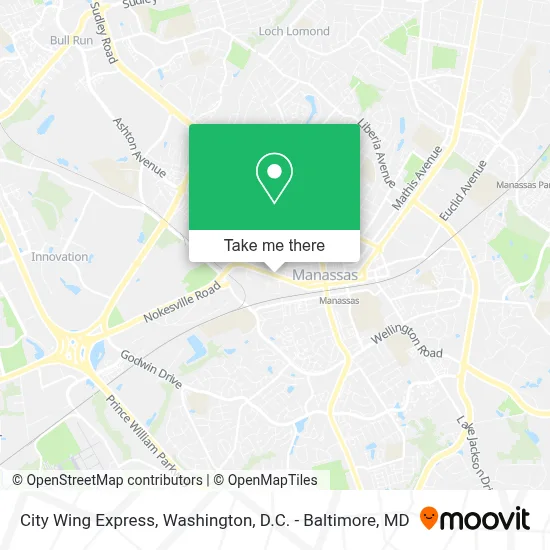 City Wing Express map