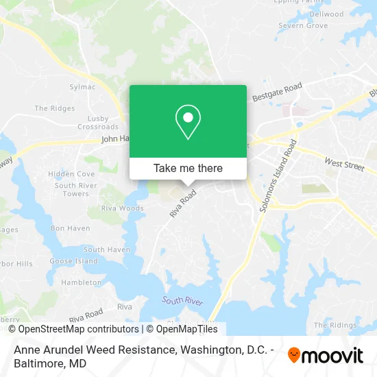 Anne Arundel Weed Resistance map
