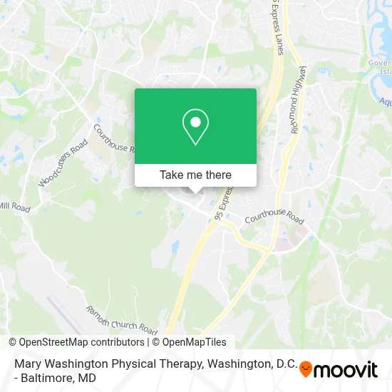 Mary Washington Physical Therapy map