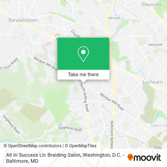 All In Success Llc Braiding Salon map