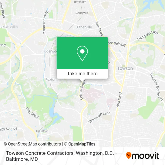 Towson Concrete Contractors map