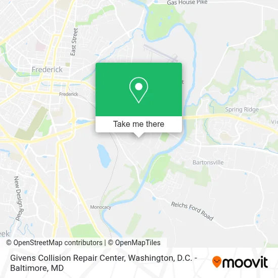 Givens Collision Repair Center map