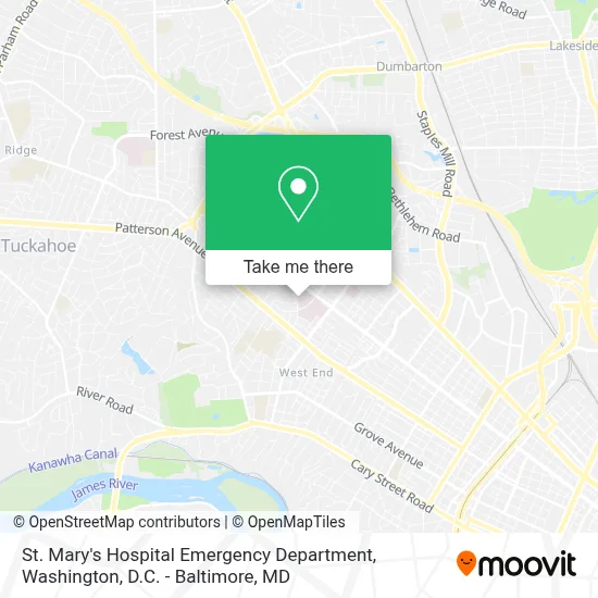 St. Mary's Hospital Emergency Department map