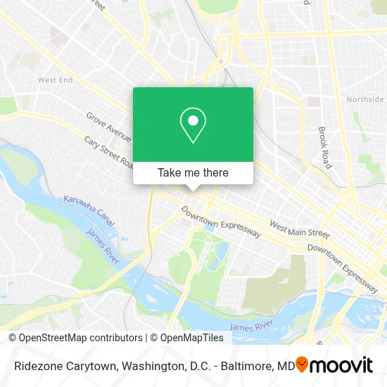 Ridezone Carytown map