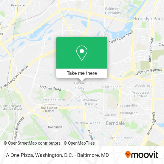 A One Pizza map