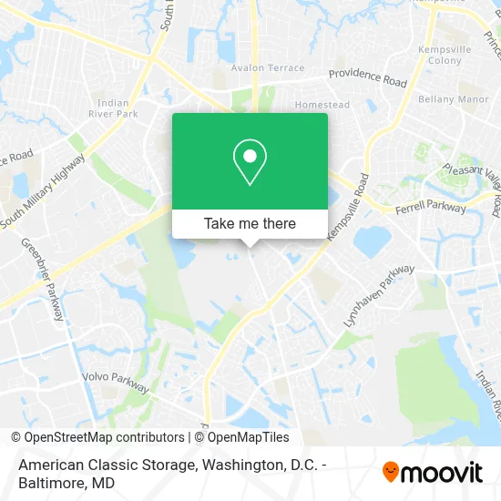 American Classic Storage map