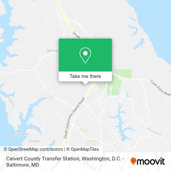Calvert County Transfer Station map