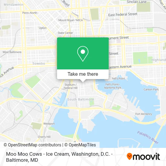 Moo Moo Cows - Ice Cream map