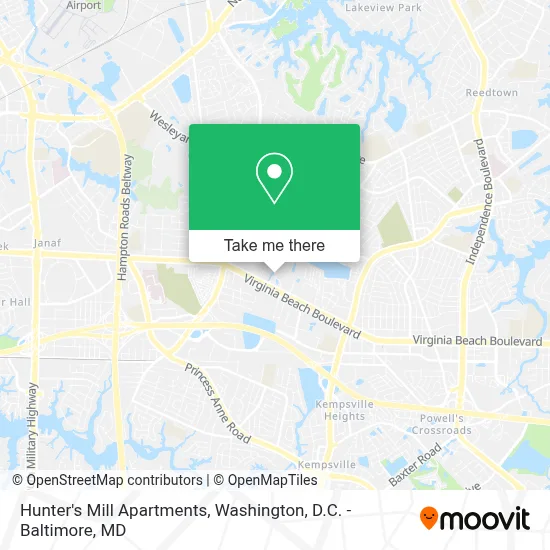 Hunter's Mill Apartments map